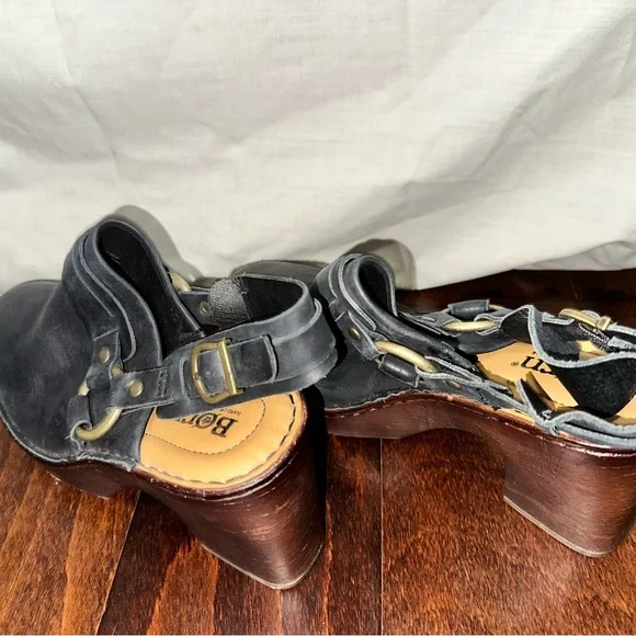 Born Hudson Slingback Clogs | black real leather - Picture 10 of 16